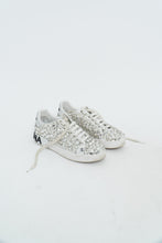 Load image into Gallery viewer, DOLCE &amp; GABBANA x Rhinestone White Leather Platform Sneakers (8, 8.5)