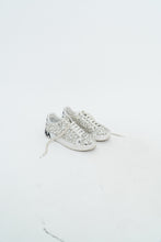 Load image into Gallery viewer, DOLCE &amp; GABBANA x Rhinestone White Leather Platform Sneakers (8, 8.5)
