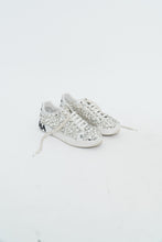 Load image into Gallery viewer, DOLCE &amp; GABBANA x Rhinestone White Leather Platform Sneakers (8, 8.5)