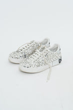 Load image into Gallery viewer, DOLCE &amp; GABBANA x Rhinestone White Leather Platform Sneakers (8, 8.5)