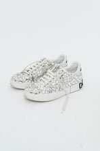 Load image into Gallery viewer, DOLCE &amp; GABBANA x Rhinestone White Leather Platform Sneakers (8, 8.5)