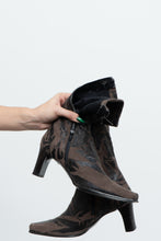 Load image into Gallery viewer, Vintage x Brown Patterned Faux Suede Sock Boot (7)