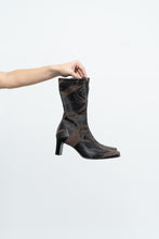 Load image into Gallery viewer, Vintage x Brown Patterned Faux Suede Sock Boot (7)