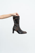 Load image into Gallery viewer, Vintage x Brown Patterned Faux Suede Sock Boot (7)