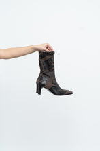 Load image into Gallery viewer, Vintage x Brown Patterned Faux Suede Sock Boot (7)