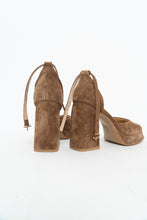 Load image into Gallery viewer, PELIN IN AYAKKABILAN x Beige Suede Platform Heels (7, 7.5)