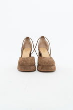 Load image into Gallery viewer, PELIN IN AYAKKABILAN x Beige Suede Platform Heels (7, 7.5)