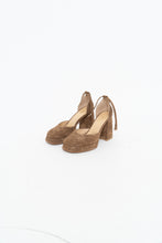 Load image into Gallery viewer, PELIN IN AYAKKABILAN x Beige Suede Platform Heels (7, 7.5)