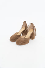 Load image into Gallery viewer, PELIN IN AYAKKABILAN x Beige Suede Platform Heels (7, 7.5)