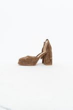 Load image into Gallery viewer, PELIN IN AYAKKABILAN x Beige Suede Platform Heels (7, 7.5)