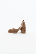 Load image into Gallery viewer, PELIN IN AYAKKABILAN x Beige Suede Platform Heels (7, 7.5)