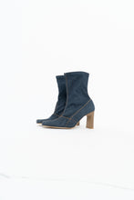 Load image into Gallery viewer, Vintage x Denim Heels (8.5, 9)