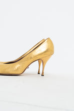 Load image into Gallery viewer, Vintage x Gold Leather Heels (8)