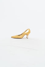 Load image into Gallery viewer, Vintage x Gold Leather Heels (8)