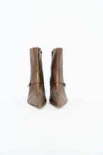 Load image into Gallery viewer, Vintage x Made in Brazil x Bronze Leather Kitten Heeled Boots (6)