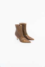 Load image into Gallery viewer, Vintage x Made in Brazil x Bronze Leather Kitten Heeled Boots (6)