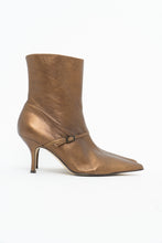 Load image into Gallery viewer, Vintage x Made in Brazil x Bronze Leather Kitten Heeled Boots (6)