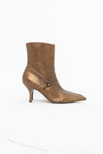 Load image into Gallery viewer, Vintage x Made in Brazil x Bronze Leather Kitten Heeled Boots (6)