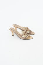 Load image into Gallery viewer, Vintage x NINE WEST STUDIO Gold Rhinestone Kitten Heels