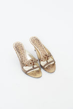 Load image into Gallery viewer, Vintage x NINE WEST STUDIO Gold Rhinestone Kitten Heels