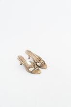 Load image into Gallery viewer, Vintage x NINE WEST STUDIO Gold Rhinestone Kitten Heels