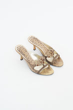 Load image into Gallery viewer, Vintage x NINE WEST STUDIO Gold Rhinestone Kitten Heels