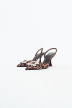 Load image into Gallery viewer, ZARA x Leopard Print Rhinestone Kitten Heels (6.5, 7)