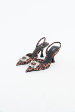 Load image into Gallery viewer, ZARA x Leopard Print Rhinestone Kitten Heels (6.5, 7)