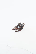 Load image into Gallery viewer, ZARA x Leopard Print Rhinestone Kitten Heels (6.5, 7)
