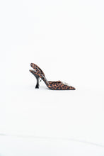 Load image into Gallery viewer, ZARA x Leopard Print Rhinestone Kitten Heels (6.5, 7)