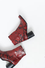 Load image into Gallery viewer, Vintage x Made in Brazil x Red Snakeskin Leather Boots (6)