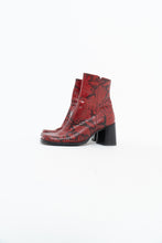 Load image into Gallery viewer, Vintage x Made in Brazil x Red Snakeskin Leather Boots (6)