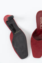 Load image into Gallery viewer, Vintage x Made in Brazil x Red Suede Heels (7, 7.5)