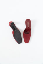 Load image into Gallery viewer, Vintage x Made in Brazil x Red Suede Heels (7, 7.5)