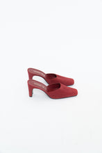 Load image into Gallery viewer, Vintage x Made in Brazil x Red Suede Heels (7, 7.5)