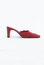 Load image into Gallery viewer, Vintage x Made in Brazil x Red Suede Heels (7, 7.5)
