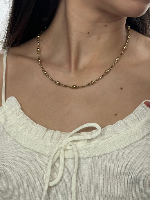 Vintage x Gold-plated Knotted Choker