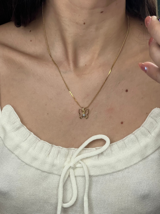 Vintage x Dainty Butterfly Necklace