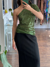 Load image into Gallery viewer, Vintage x Green Sequin One-Shoulder Top (XS-M)