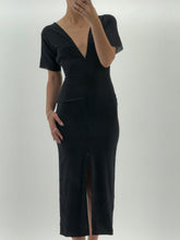 Load image into Gallery viewer, Vintage x DOLCE &amp; GABBANA Black Silk Double-zip Maxi Dress (XS, S)