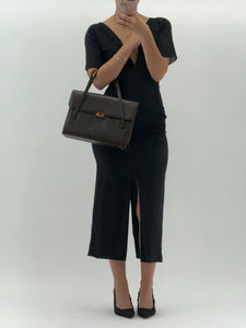 Vintage x DOLCE & GABBANA Black Silk Double-zip Maxi Dress (XS, S)