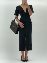 Load image into Gallery viewer, Vintage x DOLCE &amp; GABBANA Black Silk Double-zip Maxi Dress (XS, S)