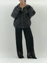 Load image into Gallery viewer, Vintage x Black Leather Bomber Jacket (M, L)
