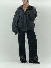 Load image into Gallery viewer, Vintage x Black Leather Bomber Jacket (M, L)