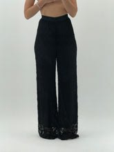 Load image into Gallery viewer, Vintage x Made in Canada x Black Lace High-waist Tall Pant (S, M)