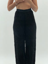 Load image into Gallery viewer, Vintage x Made in Canada x Black Lace High-waist Tall Pant (S, M)