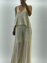Load image into Gallery viewer, Vintage x Made in Italy x Cream Cotton Knit Flowy Tank (S, M)
