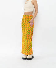 Load image into Gallery viewer, Vintage x Orange, Green Patterned Long Skirt (XS)