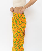 Load image into Gallery viewer, Vintage x Orange, Green Patterned Long Skirt (XS)