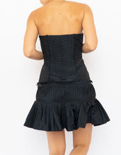 Load image into Gallery viewer, Vintage BCBC Strapless Navy Textured Dress (XS)